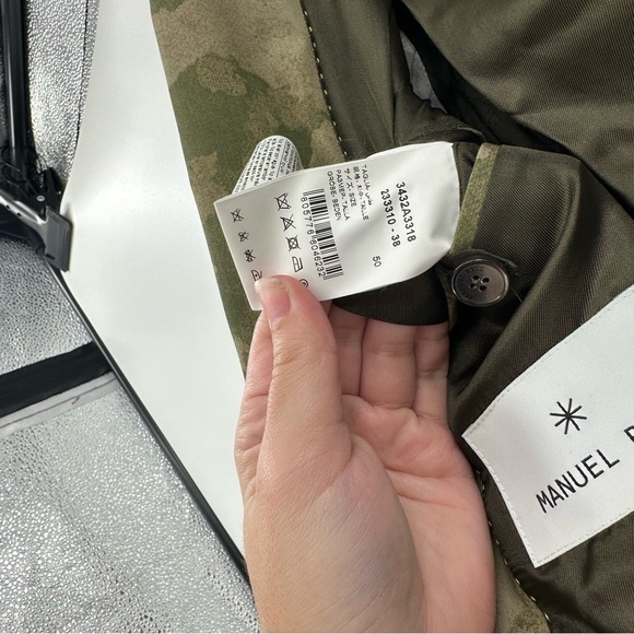 MANUEL RITZ Green Camo Blazer Size Men’s 50 Sport Coat - Picture 4 of 4